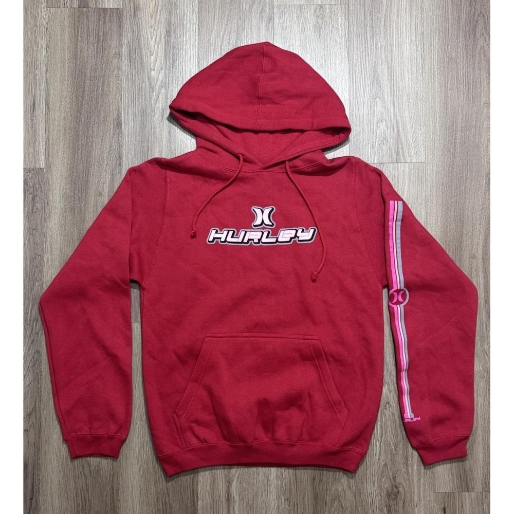 Y2K Hurley Red Women‎ Hoodie Size S - Picture 1 of 8